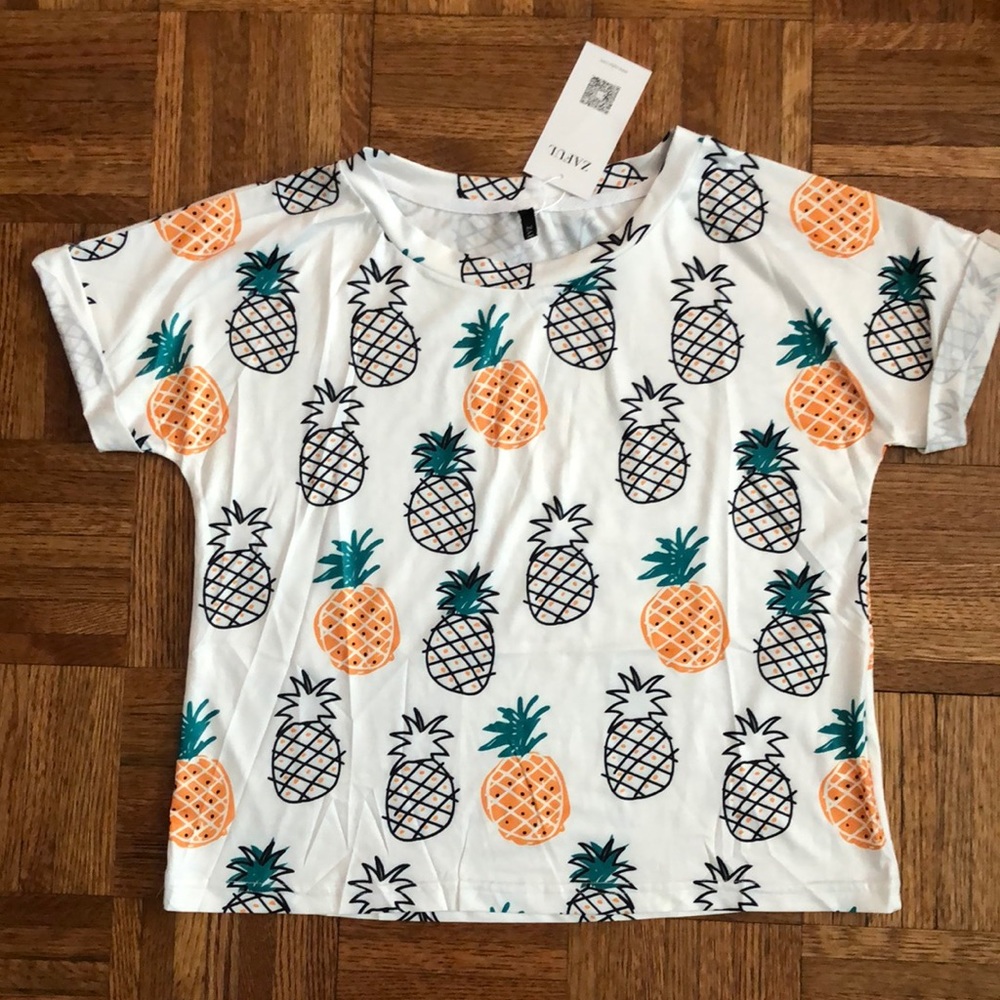 Pineapple blouse t-shirt size S M